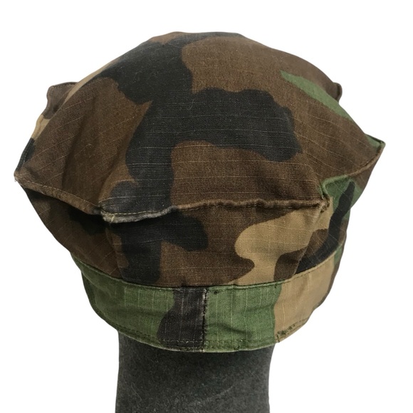 Navy Camo Camouflage Military Hat Woodland Utility cap size Small - Picture 4 of 8